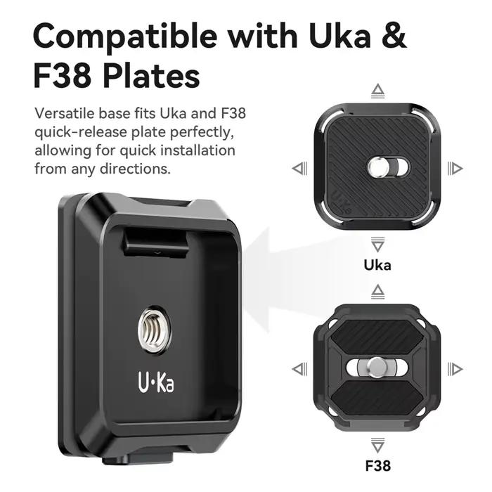 Ulanzi Uka – Kit de plaque et de Base à dégagement rapide, Compatible avec appareil photo DSLR, plaq