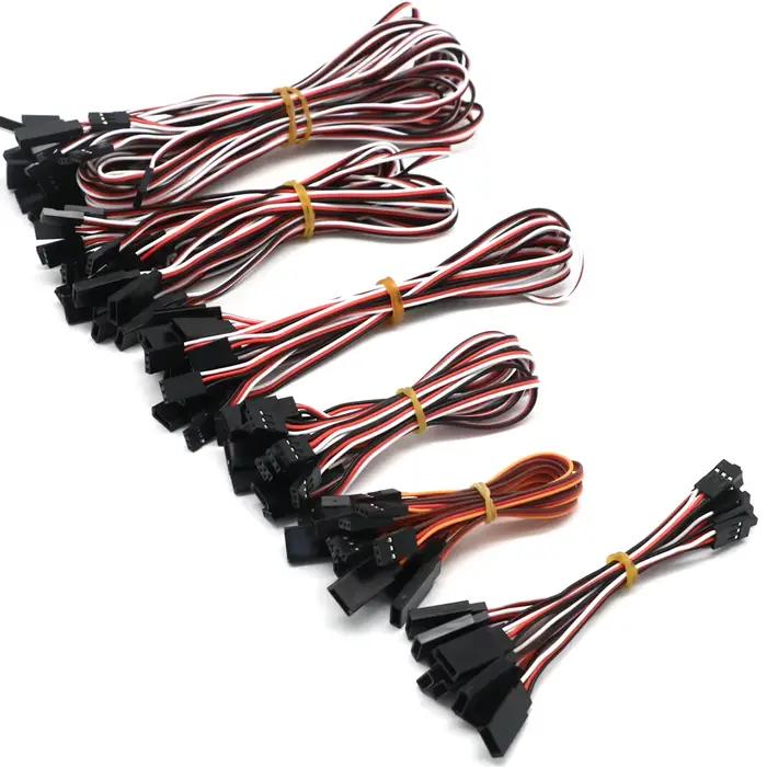 10 pièces 100mm/150mm/200mm/300mm/500mm RC Servo rallonge câble fil plomb JR pour hélicoptère Rc Dro
