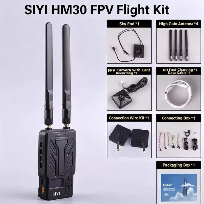 Système de transmission vidéo numérique FPV SIYI HM30 30KM Full HD 1080P 60fps à faible latence avec