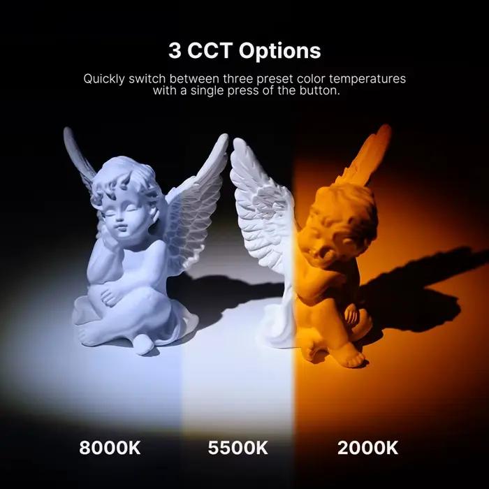 Ulanzi-Lampe de poche zoomable LM07, lumière d'appoint pour photographie, lumière d'ambiance avec 1/