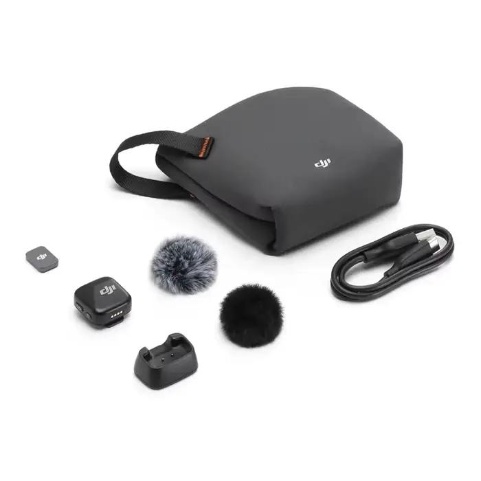 DJI Mic Mini, petit, ultraléger, discret, autonomie de 48 heures avec étui, audio de haute qualité a