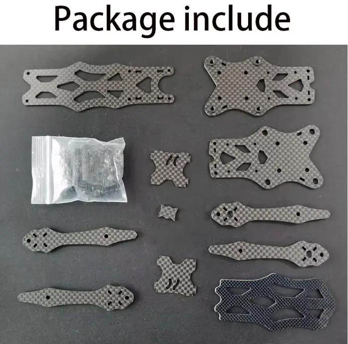 APEX 3 3 pouces 147mm empattement Kit de cadre en Fiber de carbone avec pièces de support imprimées