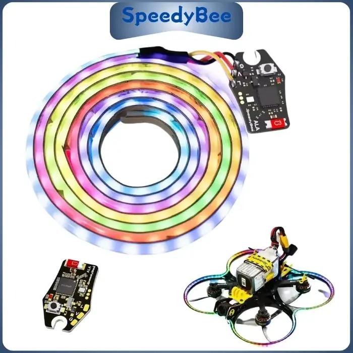 SpeedyBee Bee35 Meteor LED V2 - Éclairage RVB Programmable pour Drones FPV, Compatible Betaflight, C