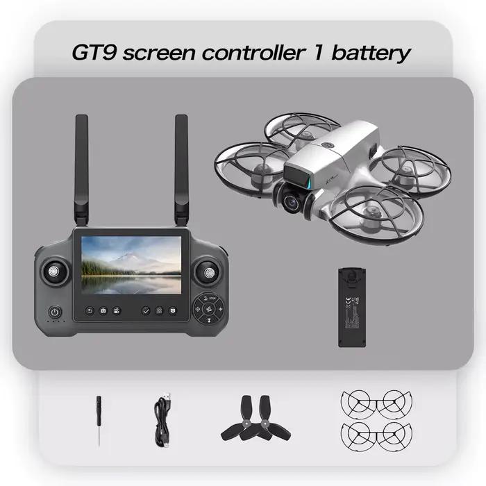 Nouveau drone FPV GT9 avec écran RC, caméra 8K sans balais, EIS anti-tremblement, flux optique, WiFi
