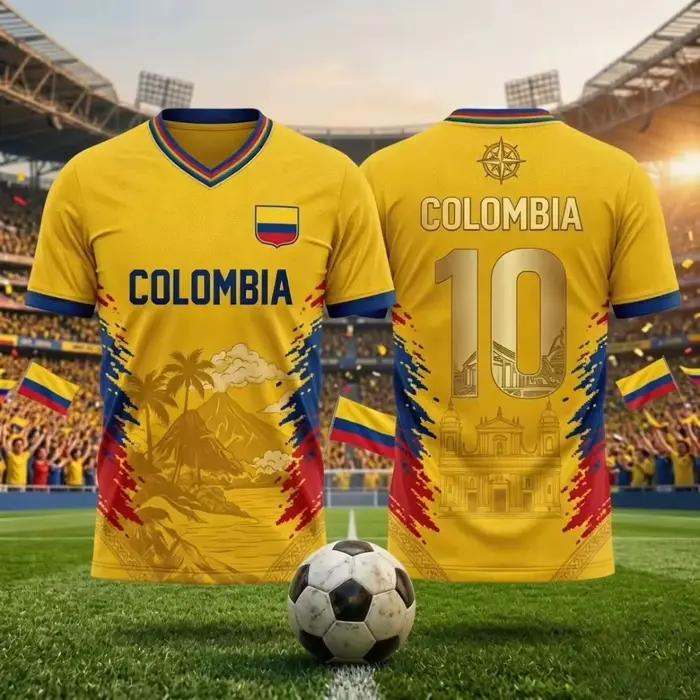 Maillot de football Colombie 2026 – Cadeau pour les fans de la Colombie – T-shirt de l'équipe nation