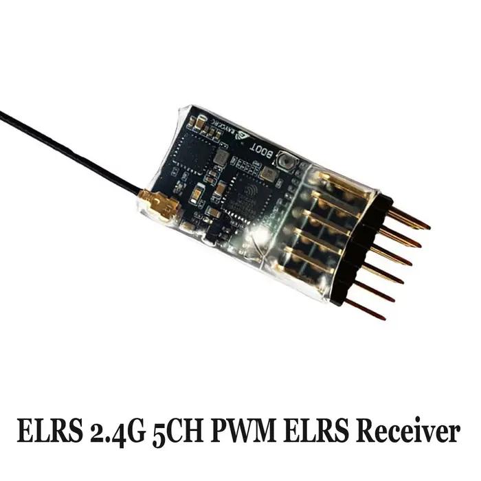 Récepteur PWM 5CH ELRS 2.4G avec antenne en cuivre, Signal Stable longue portée prend en charge ELRS