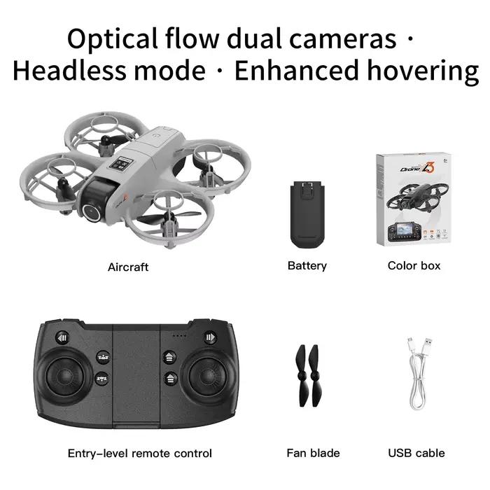 Drone Rc YL3 avec écran RC 180 ° Caméra électrique réglable 4K HD, Drone à flux lumineux WiFi, poc