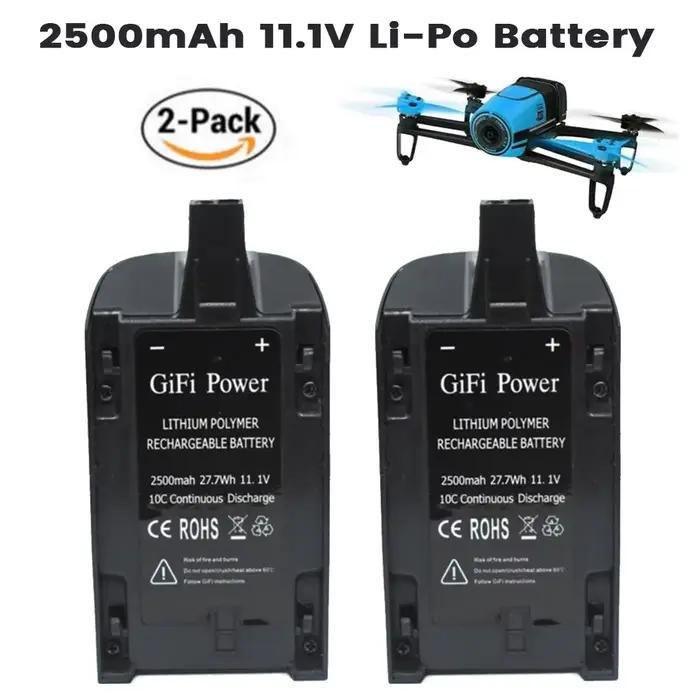 Batterie haute capacité améliorée pour importateur Parrot Bebop 2500, pièce de rechange quadrirotor,