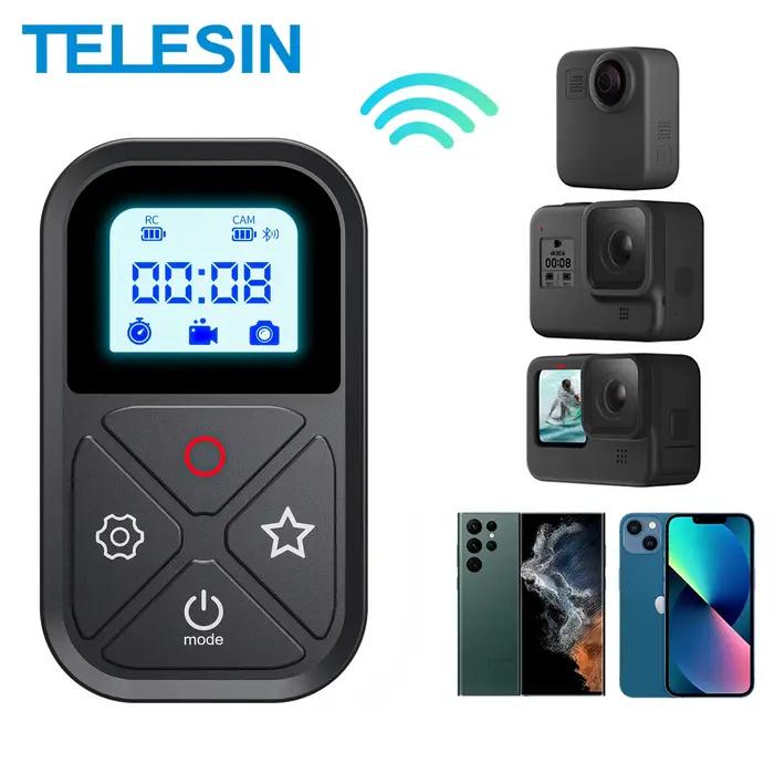 TELESIN télécommande Bluetooth pour GoPro Hero 13 12 11 10 9 avec bracelet 80M télécommande intellig