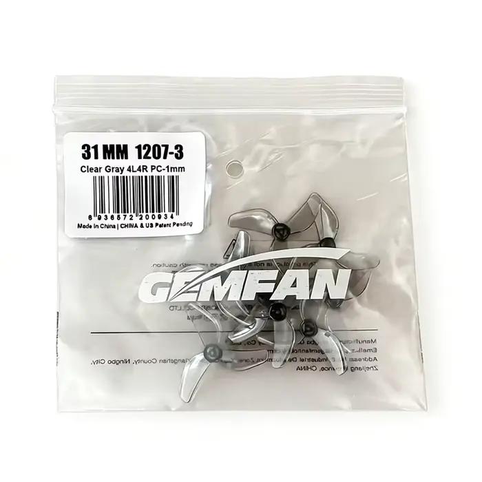 Hélices Gemfan 1207 Micro Drone Prop 31mm 3 pales (4 paires) - Hélices PC ultra légères 0,15g pour F