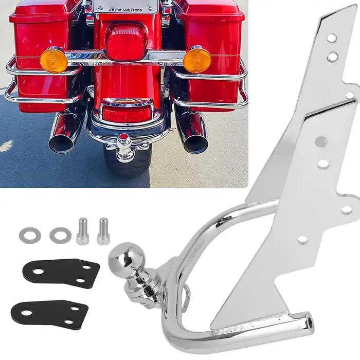 Attelage de remorque chromé pour moto Harley Touring Electra Street Tour Glide Road King FLHT FLHR F