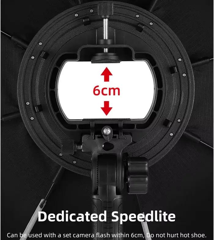 TRIOPO 55cm 65cm 90cm 120cm – boîte à lumière octogonale pliable, support de poignée pour Godox V860