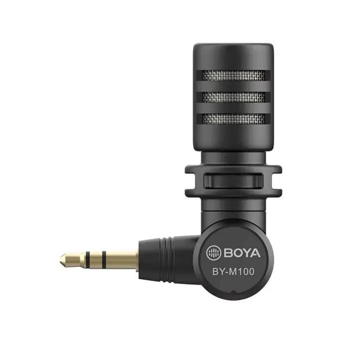 BOYA – Microphone Miniature enfichable BY-M100 3.5mm TRS, pour appareil photo reflex numérique Nikon