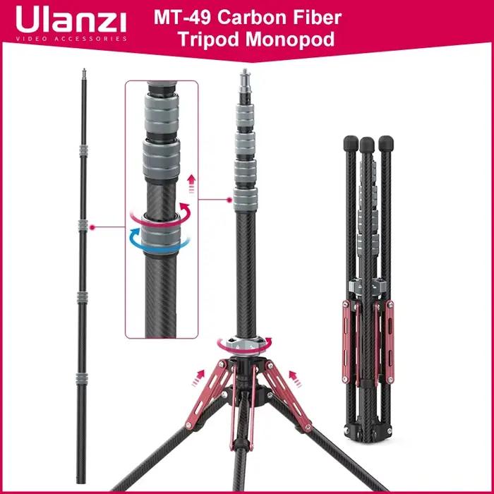 Ulanzi MT-49 Fibre De Carbone Trépied Monopode Avec Poignées Amovibles Invite astronomique ket Balan