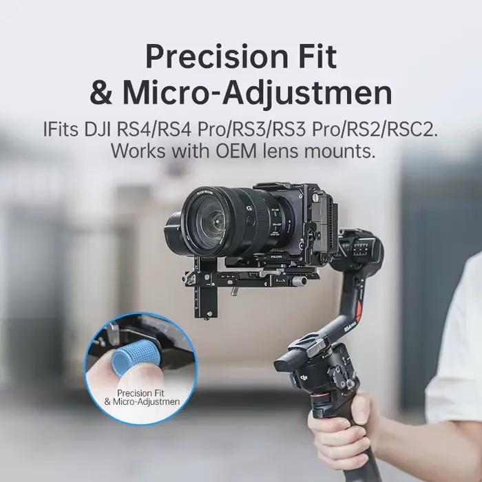 Ulanzi F38 Kit de plaque de dégagement rapide V2 pour DJI RS4 / RS4 PRO / RS3 / RS3 Pro / RS2 / RSC2