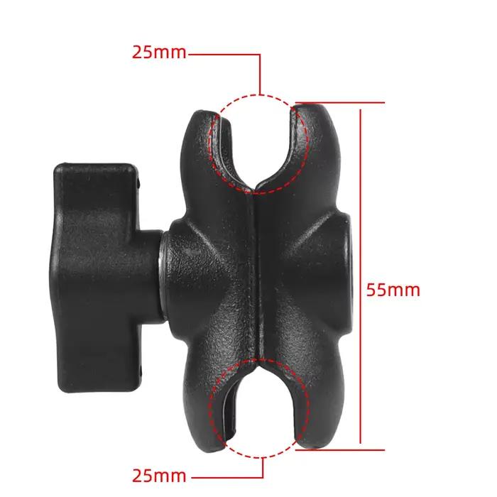 Bras à Double douille en alliage d'aluminium pour supports RAM 5.5cm 9.5cm 15cm bras d'extension de