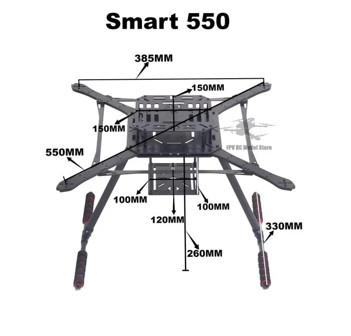 Châssis de drone FPV ZD550 550 mm en fibre de carbone, quadcopter FPV APM Ardupilot, multicoptère RC