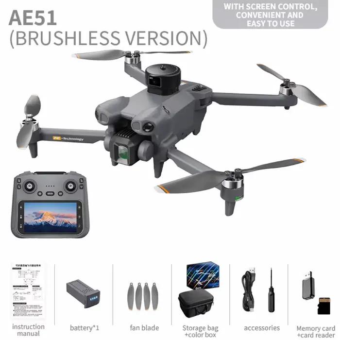 Drone AERC AE51 GPS WIFI FPV ESC 1080P HD Double Caméra 360° ° Drone intelligent avec évitement d'
