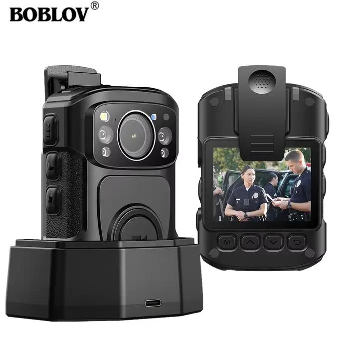 BOBLOV caméra corporelle B4K5 256G 4K IP68 caméra de Police 11 heures enregistrement vidéo Vision no