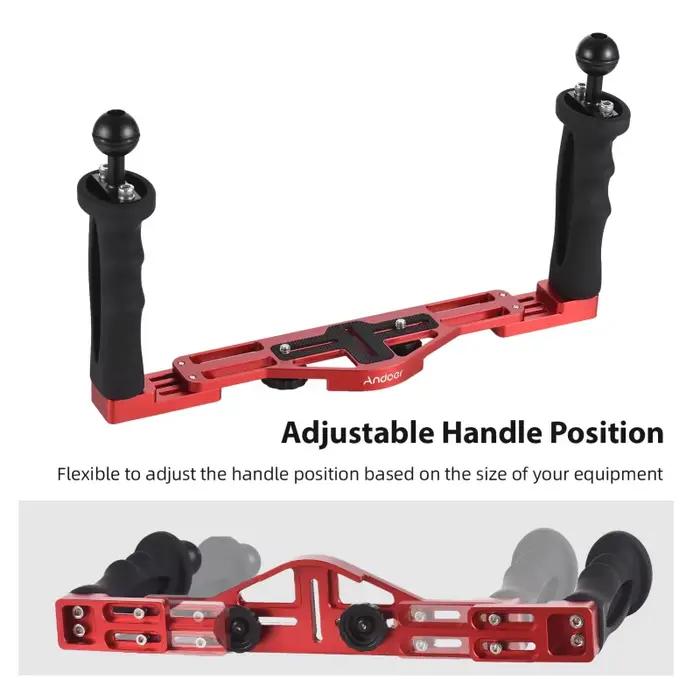 Stabilisateur de caméra étanche pour GoPro, IL, Sony, Nikon, DSLR, plate-forme de plongée, poignée d