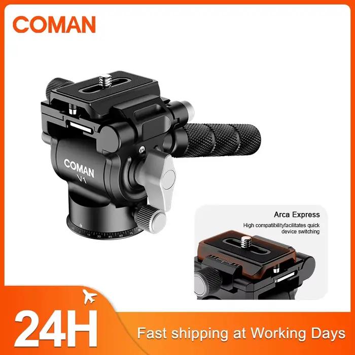 COMAN V1 tête vidéo fluide hydraulique trépied tête Mini trépied Arca suisse Arca plaque de dégageme