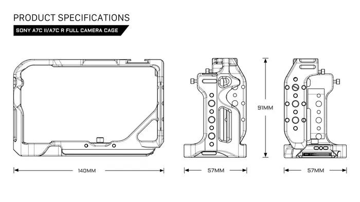 Tilta TA-T60-FCC-B Cage de caméra complète pour Sony A7C II/A7CR pour Sony A7 C 2 R TA-T60-HCC-TG de