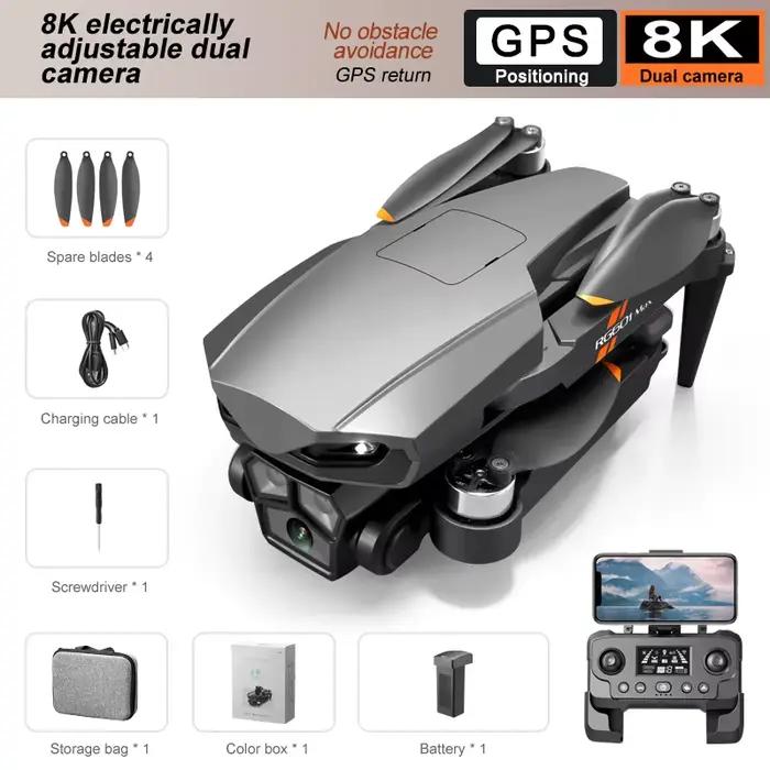 Drone pliant professionnel de grande taille UAV, caméra aérienne FPV, flux optique 5G, GPS, 8K, HD,