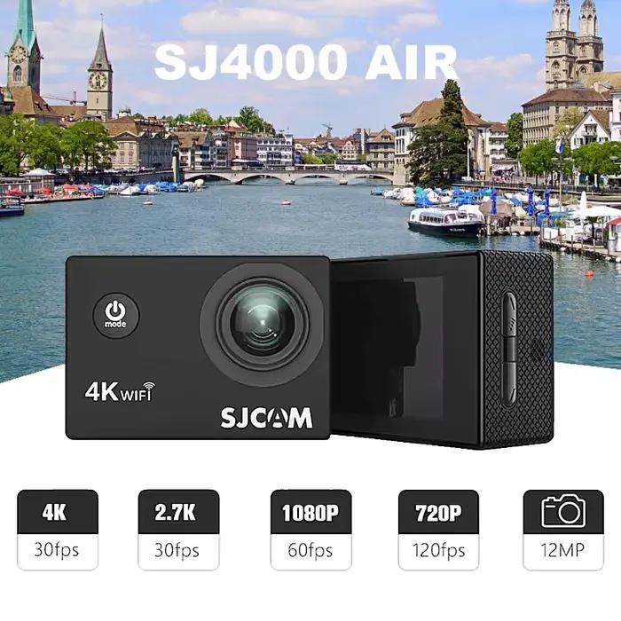 SJCAM SJ4000 caméra d'action AIR 4K 30PFS 1080P 4x Zoom WIFI moto casque de vélo caméra de sport éta