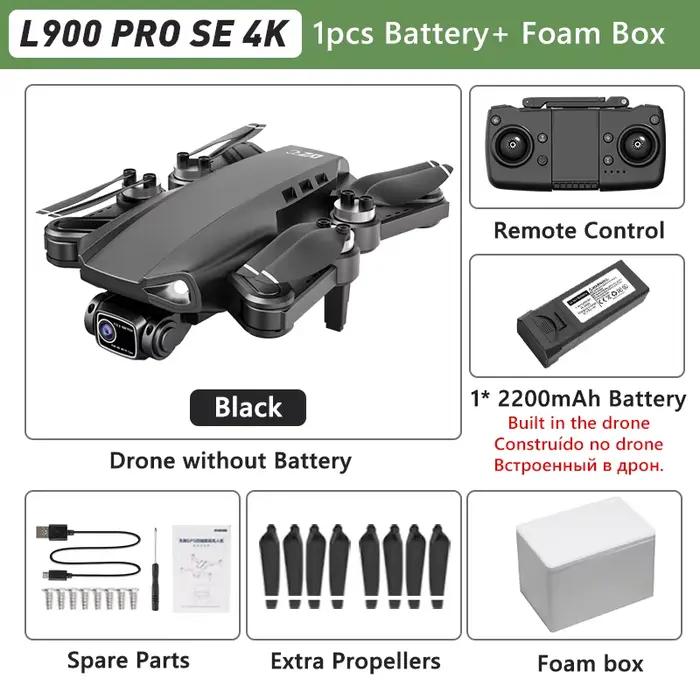 Drone GPS L900 Pro SE MAX 4K professionnel avec caméra WIFI 360 évitement d'obstacles FPV moteur san