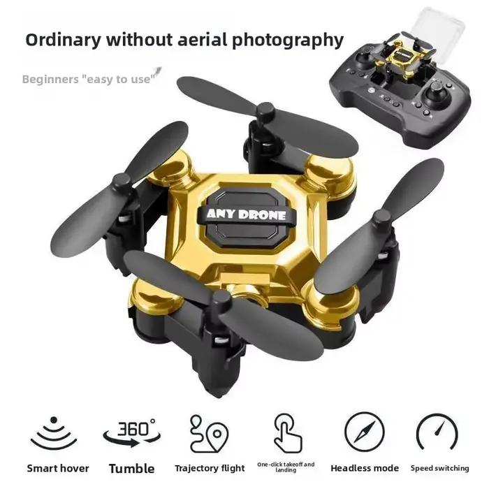 Mini drone anti-moustiques pliable avec caméra aérienne, hélicoptère télécommandé pour étudiants et