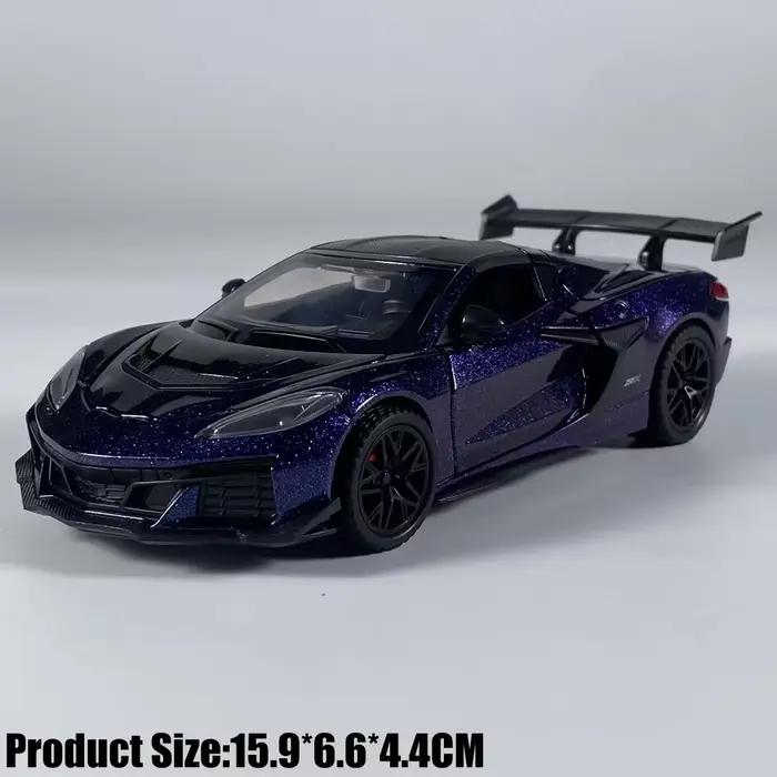 1:32 Chevrolet Corvette C8 ZR1X Piste Version Améliorée Supercar Alliage Modèle De Voiture De Sport