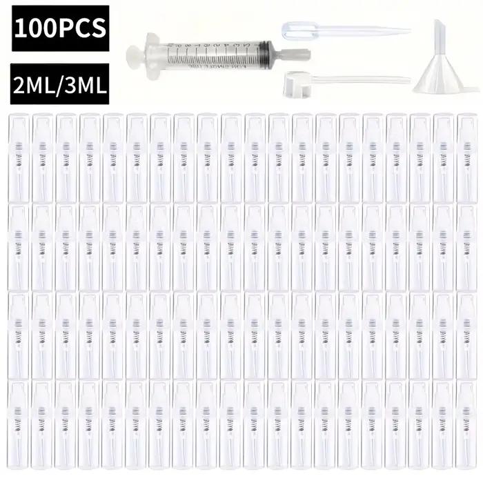 100 flacons pulvérisateurs 2ML/3ML-atomiseur de voyage rechargeable transparent sans odeur et sans B