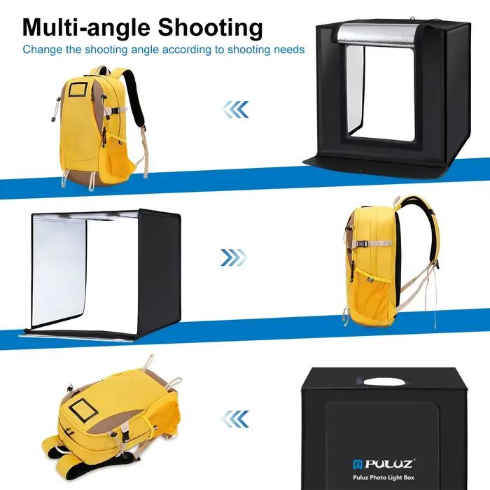 PULUZ 60cm boîte de Studio Photo lumière Portable boîte souple LED 5500K lumière blanche réglable 36