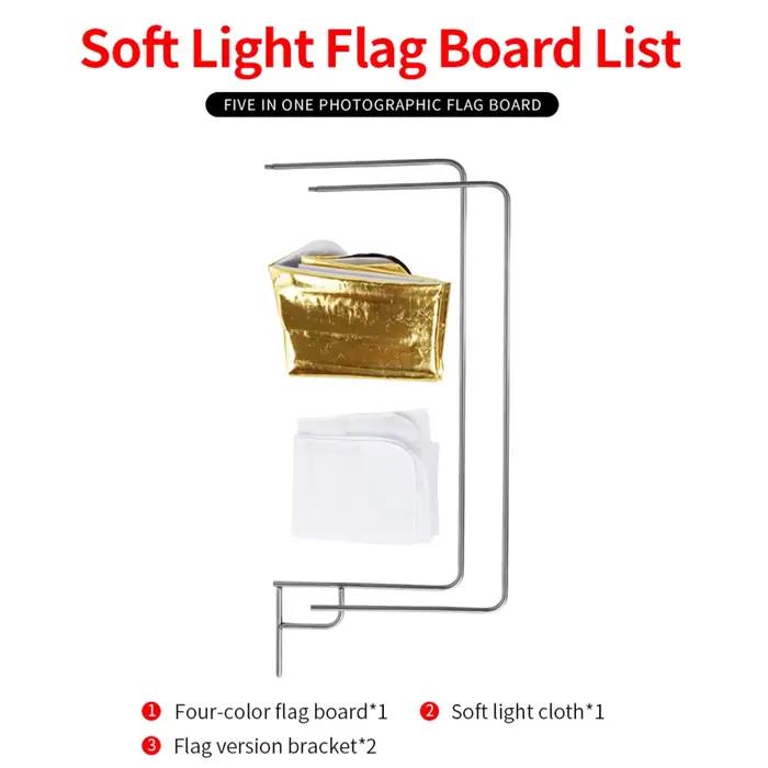 SOONPHO-Réflecteur Diffuseur en Alliage d'Aluminium, Support Photo, Accessoires de Photographie, 5 e