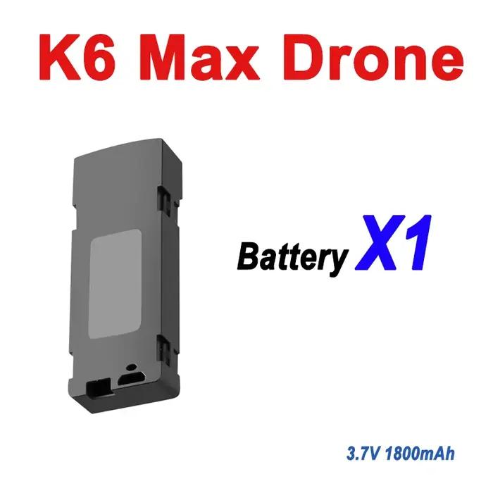 Batterie de remplacement pour Drone K6 Max, 3.7V, 1800mAh, haute qualité, accessoires, pièces, batte