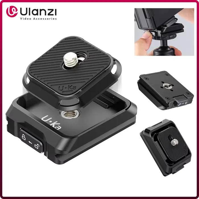 Ulanzi Uka – Kit de plaque et de Base à dégagement rapide, Compatible avec appareil photo DSLR, plaq