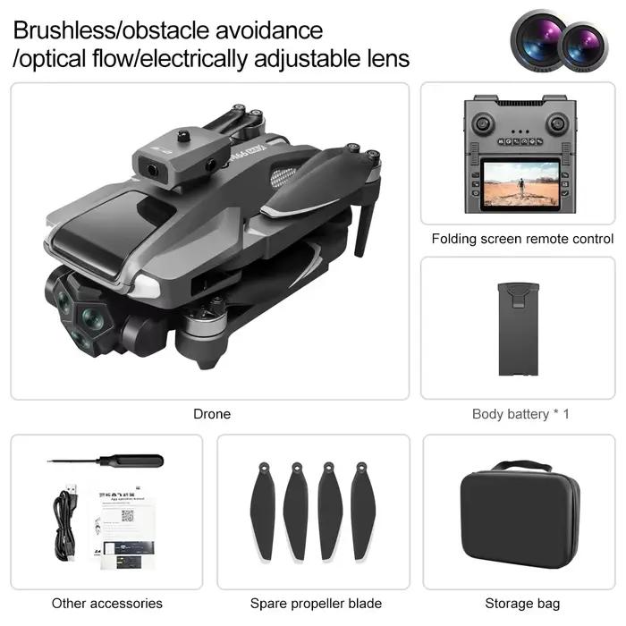 Nouveau Drone à double caméra M66 Max 4K, avec écran pliable, portée de vol de 10km, GPS, retour aut