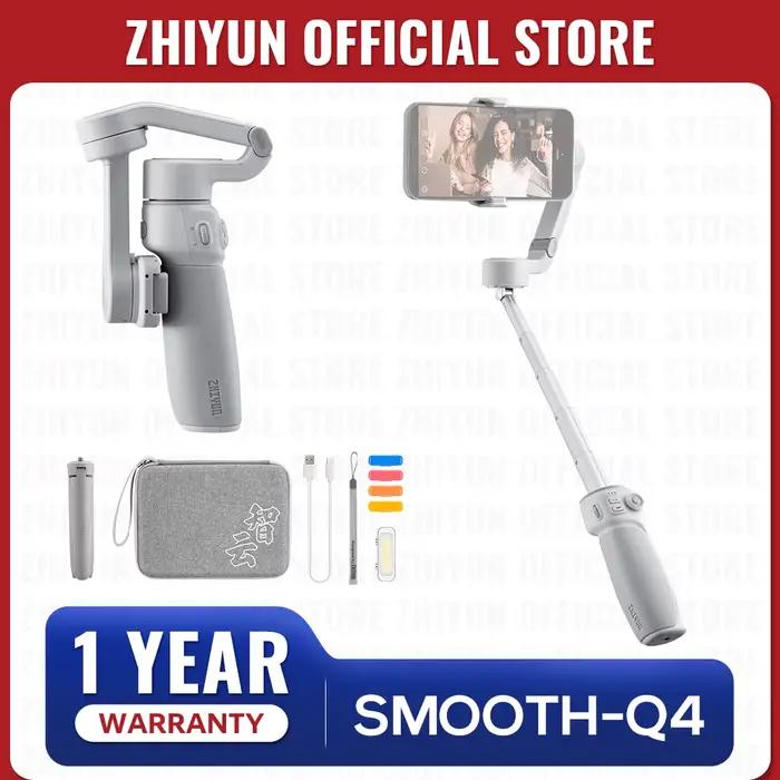 ZHIYUN-Cardan de téléphone officiel lisse Q4 pour iPhone 15 pro max/HUAWEI/Samsung/Xiaomi, stabilisa
