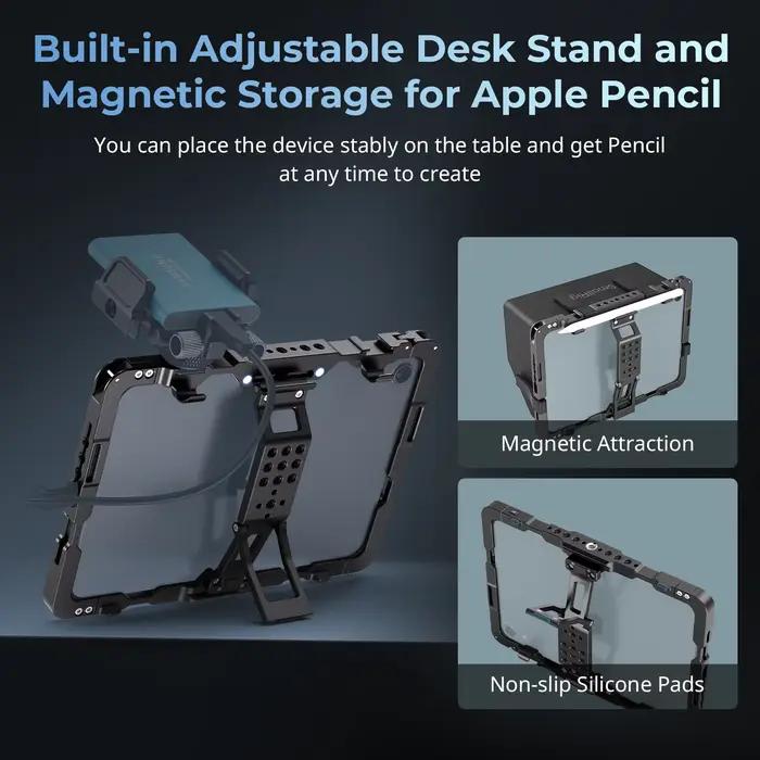 SmallRig-Pare-soleil Velcro pour iPad Mini 6 / A17 Pro, avec poignées amovibles, compatible avec Qui