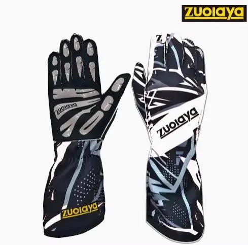 Gants de karting longs respirants, gants de moto et de motocross antidérapants en silicone, gants de