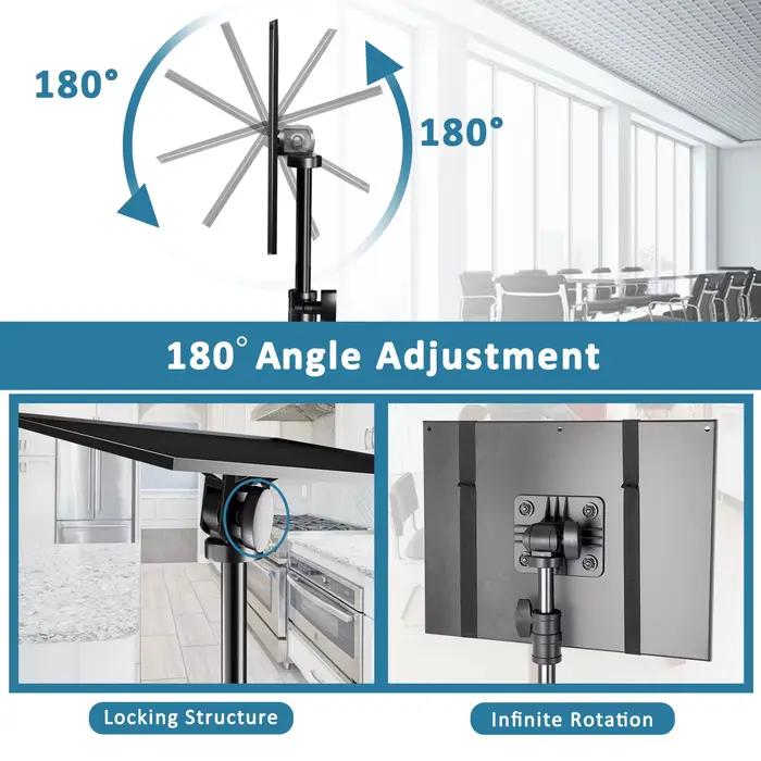 Trépied de projecteur 145 cm, support pour ordinateur portable, hauteur réglable de 23 à 63 pouces,