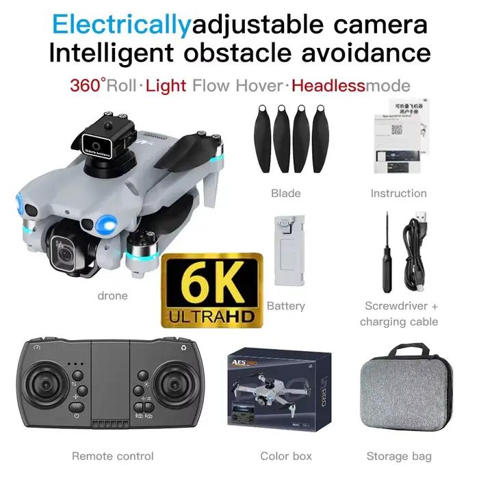 5KM 8K professionnel HD double caméra 2026 populaire nouveau AE5 GPS Drone 3 axes cardan 360 ° Jou