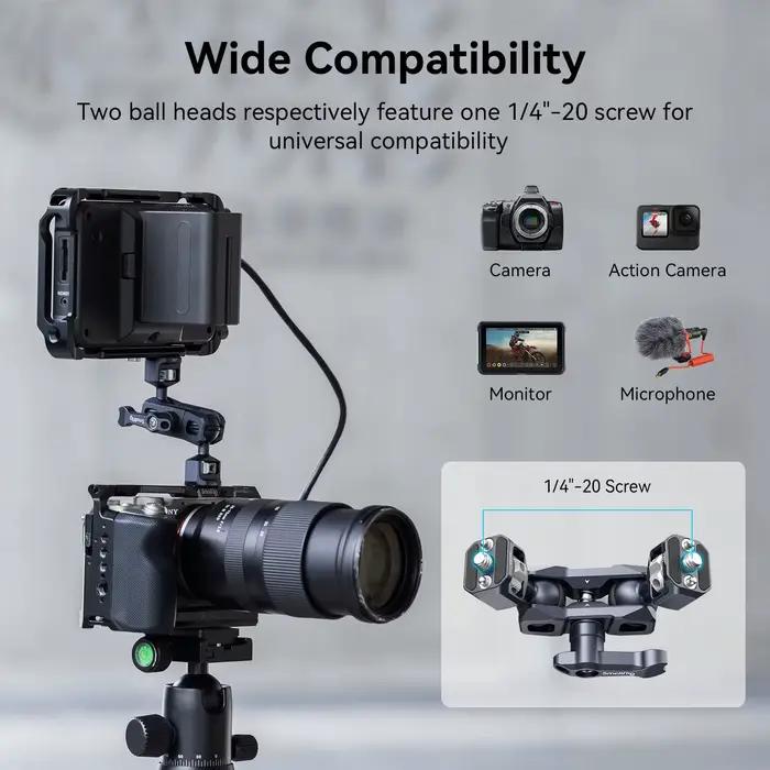 SmallRig-Bras Magique ArtiBMO Flexible avec Vis de 1/4 Pouces, Support de Moniteur de Terrain avec R