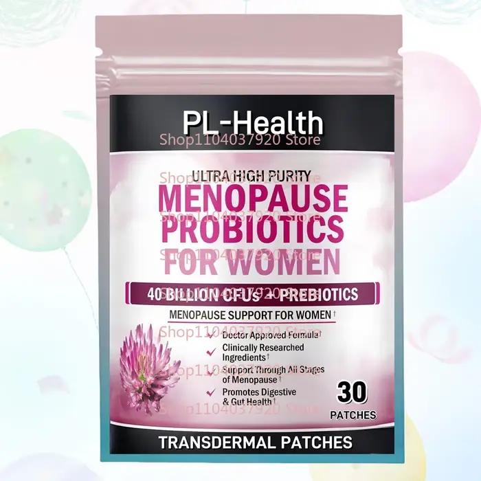 30 Patchs Transdermiques pour Femmes en Ménopause - Soutien contre les Bouffées de Chaleur, les Sueu