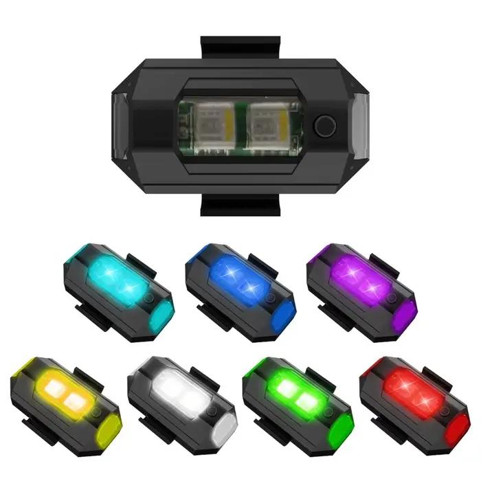 7 couleurs Drone lumière stroboscopique USB LED Anti-Collision modèle avion nuit volant clignotant l