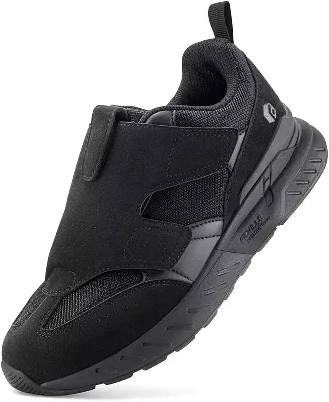 Chaussures pour diabétiques pour hommes, baskets larges à enfiler 2E pour pieds gonflés, chaussures
