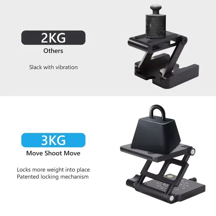 ARTCISE-Tête de trépied ZH10 améliorée Z-Flex Tilt Folading en alliage d'aluminium, gardien 360 ° av