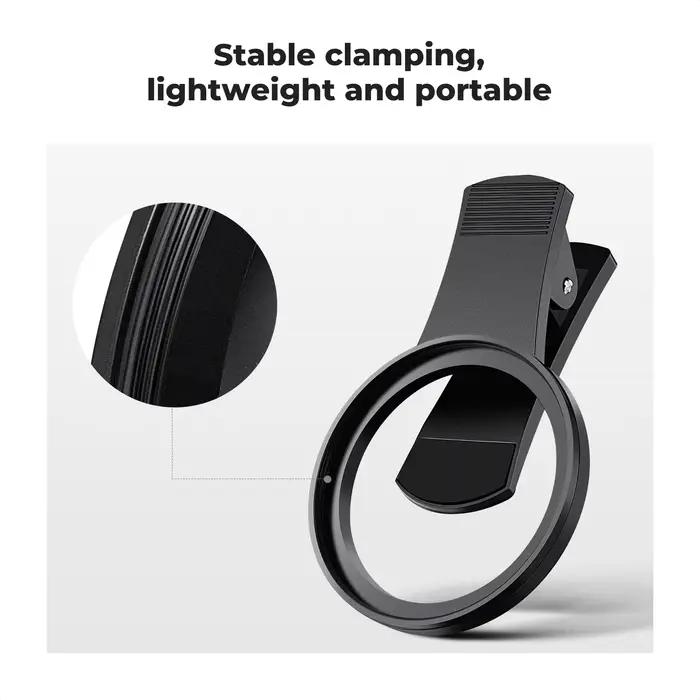 K & F CONCEPT Filtre polarisant circulaire CPL à clipser Filtre de téléphone 52 mm pour tous les tél