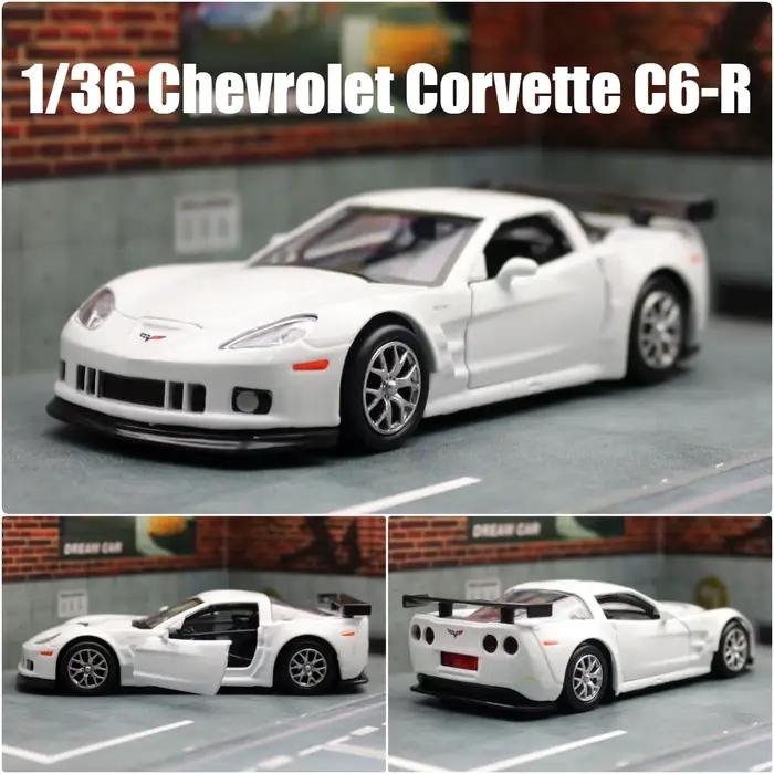 Modèle de voiture miniature Chevrolet Corvette C6-R 1/36 RMZ CiTY, voiture de course miniature en mé