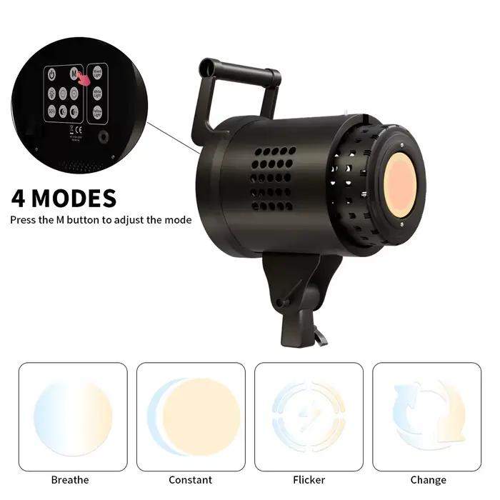 Lampe vidéo LED 135W pour photographie, lumière du jour équilibrée, pour portrait, flash de studio,